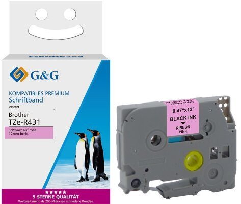 G&G Taśma jedwabna kompatybilna z Brother TZe-R431 18768