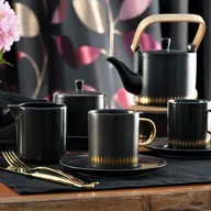 Serwisy do kawy i herbaty - Serwis kawowy porcelanowy 6 os GAJA Black VILLA ITALIA - miniaturka - grafika 1