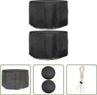 Pokrowce na meble ogrodowe - The Living Store Pokrowce na meble ogrodowe 2 szt. 6 oczek Ø125x75 cm Okrągłe - miniaturka - grafika 1