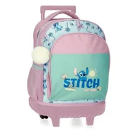 Plecaki - Disney Stitch Just Chill Kompaktowy plecak 2 koła Zielony 33x44x21 cm Poliester by Joumma Bags, Zielony, Talla única, Kompaktowy plecak 2 koła - miniaturka - grafika 1