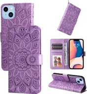 Etui i futerały do telefonów - König Design Etui kompatybilne z Apple iPhone 14 Etui na telefon komórkowy ze skóry syntetycznej - Etui na telefon komórkowy fioletowe - miniaturka - grafika 1