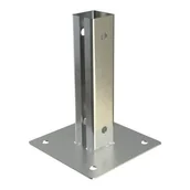 Akcesoria do ogrodzeń - Podstawa słupka 60 x 40 mm 20 cm ocynk - miniaturka - grafika 1