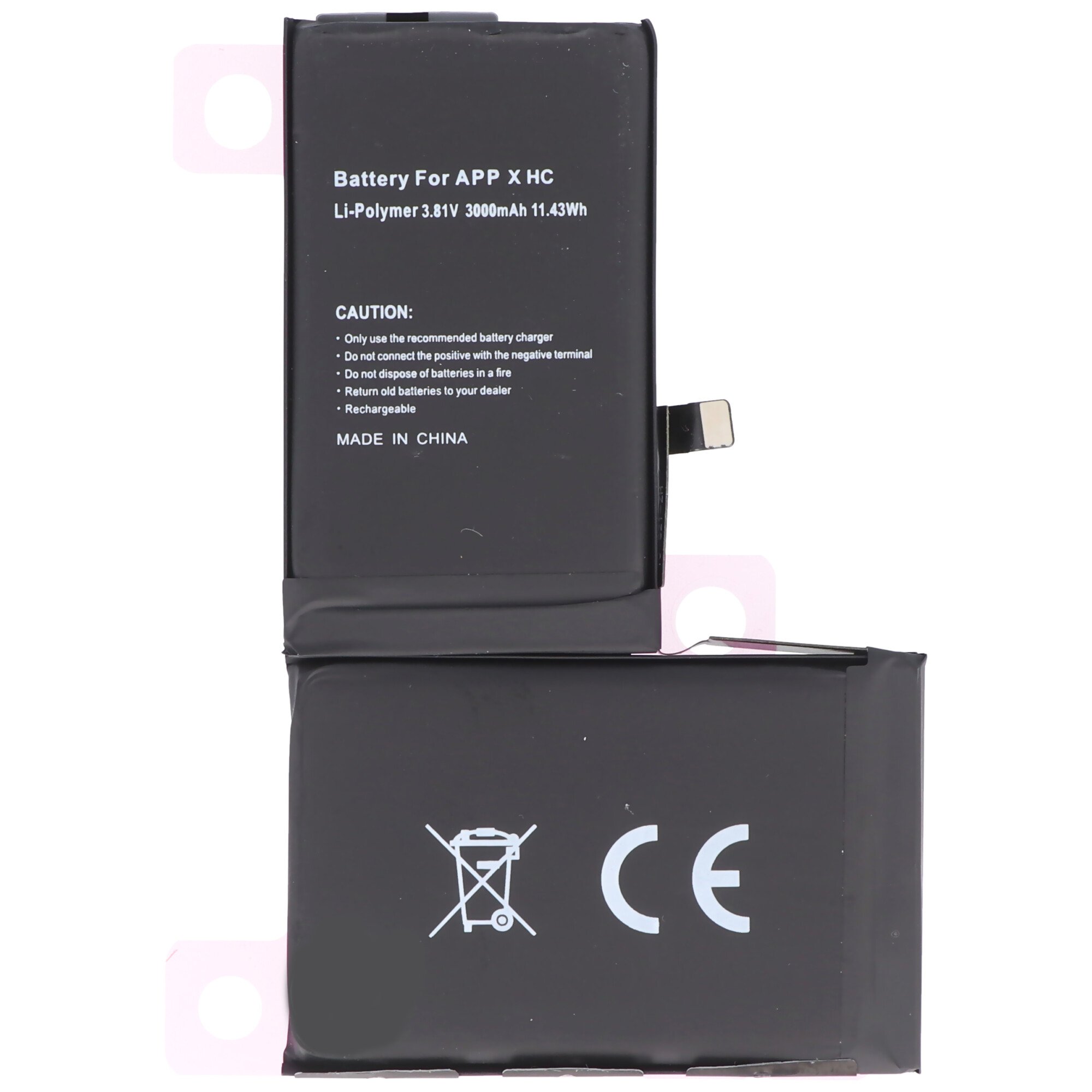 bateria 3000 mAh odpowiednia dla Apple iPhone X Li-Polymer 3,81 V 11,4 Wh o dużej pojemności, wbudowana bez użycia narzędzi