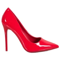 Czółenka - Small Swan Lakierowane Szpilki czerwone - ButyModne - miniaturka - grafika 1
