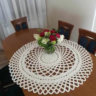 Obrusy i serwetki - Serweta szydełkowa ze sznurka 110cm - miniaturka - grafika 1