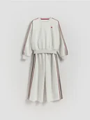 Spodnie i spodenki dla dziewczynek - Reserved - Bawełniany komplet - jasnoszary - miniaturka - grafika 1