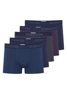 Majtki męskie - Bokserki (dłuższa nogawka) Ozone Henderson 5-pak granatowy, niebieski, czerwony, beżowy M - miniaturka - grafika 1