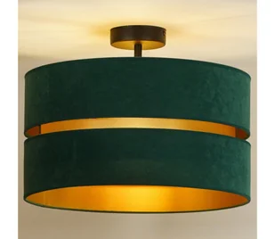 Duolla - Żyrandol natynkowy DUO 1xE27/15W/230V śr. 40 cm zielony/złoty - Lampy sufitowe - miniaturka - grafika 1
