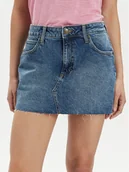 Spódnice - Lee Spódnica jeansowa 112349008 Niebieski Regular Fit - miniaturka - grafika 1