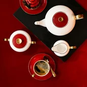 Serwisy do kawy i herbaty - Serwis kawowy na 6 osób porcelanowy Zestaw prezentowy Lady In Red - miniaturka - grafika 1