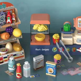 Sklep Supermarket Kasa Fiskalna 42 el. Lumarko! - Zabawy w naśladowanie dorosłych - miniaturka - grafika 8