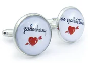 Spinki do mankietów i krawatów - Spinki do mankietów - zakochany do szaleństwa U181 - miniaturka - grafika 1