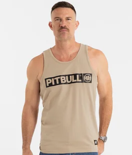 Tank top PIT BULL SLIM FIT HILLTOP beżowy (pale sand)-M - Koszulki męskie - miniaturka - grafika 1