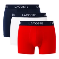 Majtki męskie - Bokserki Lacoste Microfiber Trunks 3-Pack Navy Blue/White-Red XL - miniaturka - grafika 1