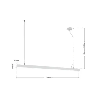 ORION Lampa sufitowa LED Bounce, biała, długość 113 cm, CCT, aluminium - Lampy sufitowe - miniaturka - grafika 1