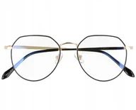 Okulary korekcyjne, oprawki, szkła - Okulary Lenonki z filtrem światła niebieskiego do komputera zerówki 2536-1 - miniaturka - grafika 1