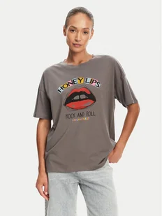 Noisy May T-Shirt Ida 27034417 Szary Relaxed Fit - Koszulki i topy damskie - miniaturka - grafika 1