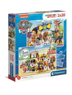 Clementoni Puzzle 2x20 Super Kolor Psi Patrol - - Puzzle - miniaturka - grafika 2