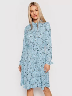 Sukienki - Selected Femme Sukienka koszulowa Fiola 16083878 Niebieski Regular Fit - grafika 1