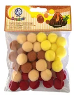 Pozostałe akcesoria dla plastyków - Astra Pompony dekoracyjne 20mm - Ognista lawa - miniaturka - grafika 1