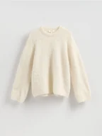 Moda i Uroda OUTLET - Reserved - Sweter z wełną alpaki - złamana biel - miniaturka - grafika 1