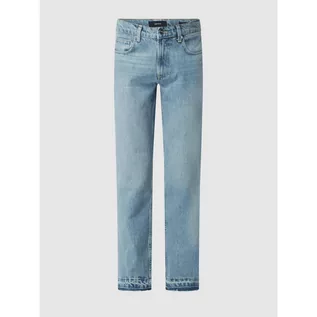 Spodnie męskie - Jeansy o kroju straight fit z bawełny - EIGHTYFIVE - grafika 1