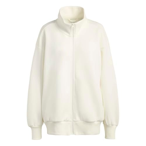 adidas dames SOFT LUX FULL-ZIP TRACKTOP, off white, M