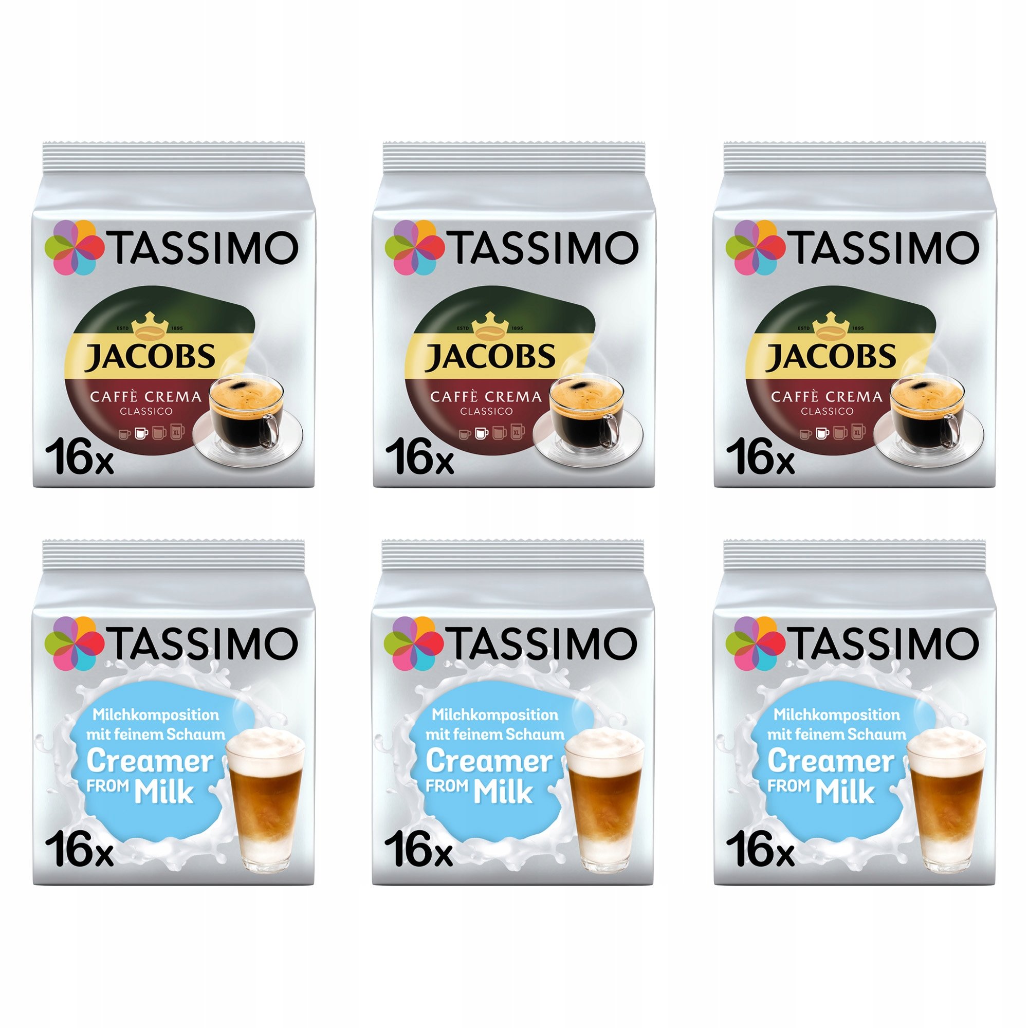 Kapsułki Tassimo Cafe Crema Classico, 5+1 opakowanie Gratis!