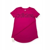 Bluzki damskie - Bluzka dla dziewczynki na krótki rękaw Adidas M 10/12 lat - miniaturka - grafika 1