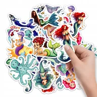 Szkolne artykuły papiernicze - NAKLEJKI ETYKIETY NA ZESZYT NALEPKA Z POSTACIAMI SYRENKA WZORY 10SZT - miniaturka - grafika 1