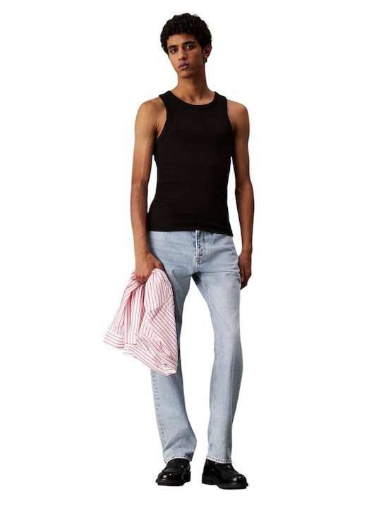 CALVIN KLEIN JEANS CZARNA BAWEŁNIANA BLUZKA BEZ RĘKAWÓW M OPA