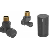 Zawory i kraniki - Mexen G05 zestaw termostatyczny kątowy, antracyt - W901-958-66 - miniaturka - grafika 1