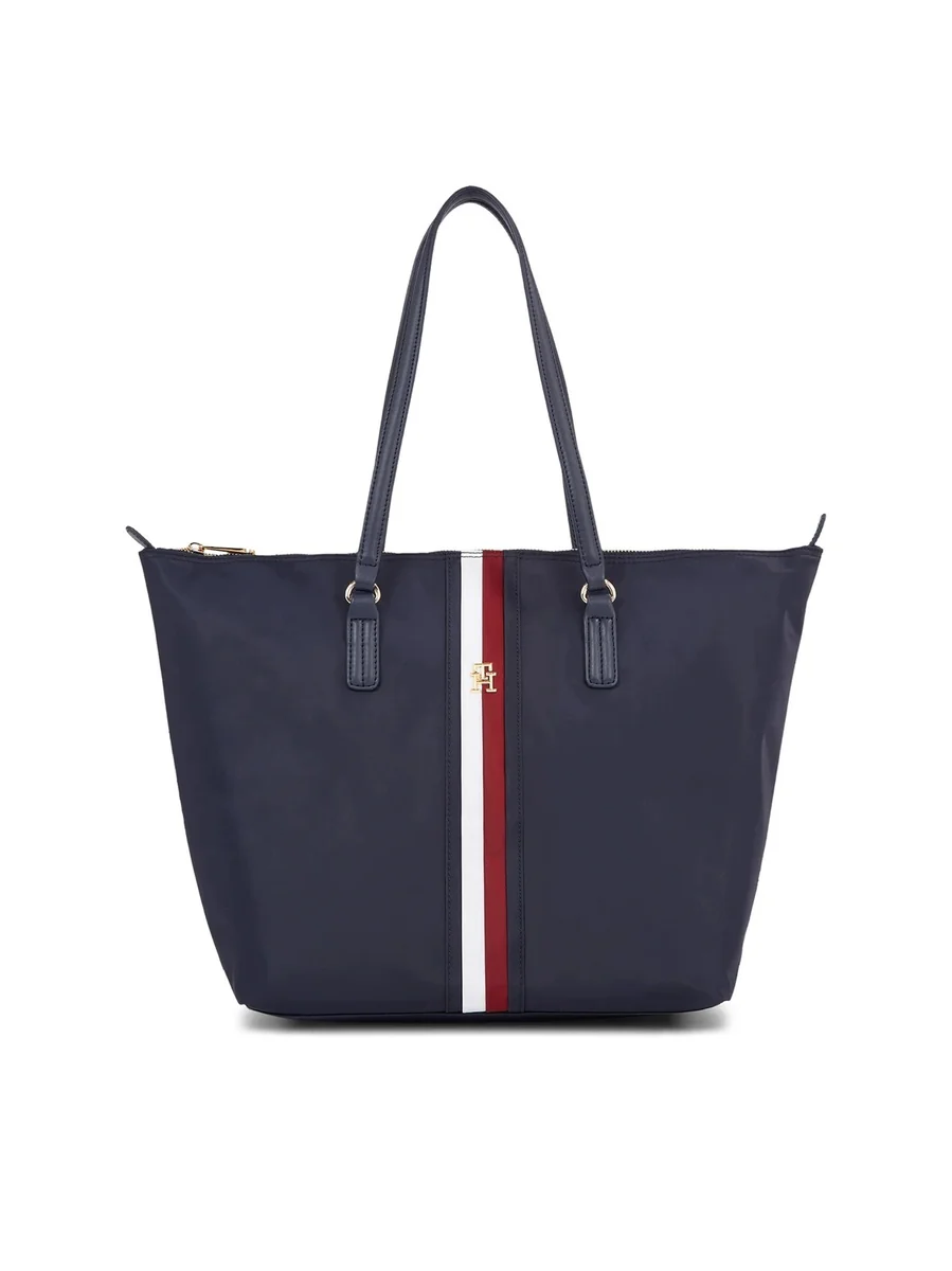 Tommy Hilfiger torebka shopper poliester granatowa