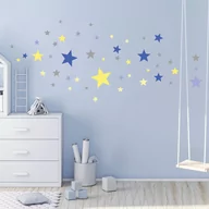 Wyposażenie pokoiku dziecięcego - Zestaw 50 naklejek ściennych Ambiance Stars Blue and Yellow - miniaturka - grafika 1
