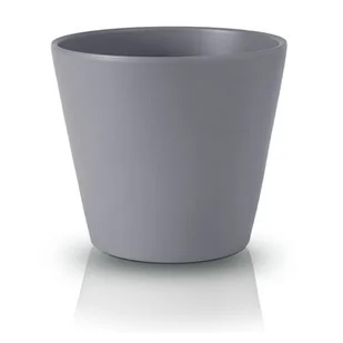 Osłonka ceramiczna szara matowa 14 cm - Donice - miniaturka - grafika 1