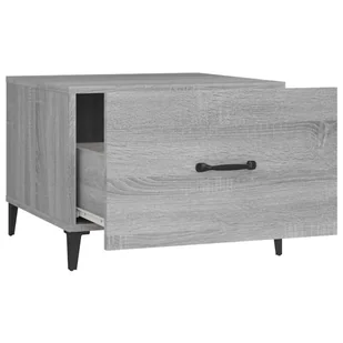 Lumarko Stolik kawowy z metalowymi nogami, szary dąb sonoma 50x50x40 cm - Ławy i stoliki kawowe - miniaturka - grafika 9