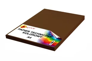 Papier techniczny A4 220g brązowy ciemny 50 arkuszy - Szkolne artykuły papiernicze - miniaturka - grafika 1