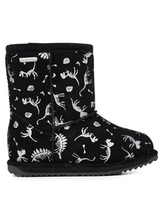 EMU Australia Śniegowce Reflective Dino Brumby K12948 Czarny - Buty dla dziewczynek - miniaturka - grafika 1