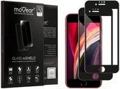 Szkła hartowane na telefon - movear 2 szt. Szkło Hartowane 3D PRO na Apple iPhone SE 2020 (4.7") na Cały Ekran, 9H GLASS mSHIELD Czarny - miniaturka - grafika 1