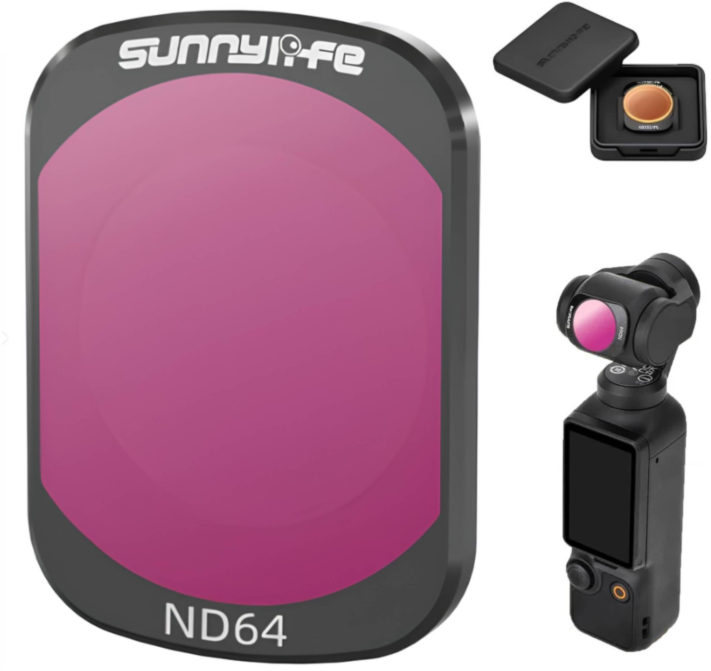 Filtr SunnyLife FILTR SZARY OCHRONNY ND64 DO DJI OSMO POCKET 3 MAGNETYCZNY + ETUI