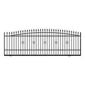 Ogrodzenia - Brama przesuwna Damian RAL9005 400 x 130 - 150 cm bez przeciwwagi lewa - miniaturka - grafika 1