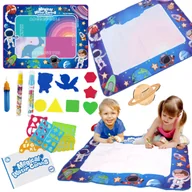 Zabawki interaktywne dla dzieci - Wodna Mata Wielofunkcyjna Z Motywem Kosmosu Zestaw Z Pisakami Szablonami - miniaturka - grafika 1