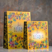 Opakowania i torebki na prezenty - Torebka prezentowa 4Q102, Dzień Dziadka, żółta - miniaturka - grafika 1