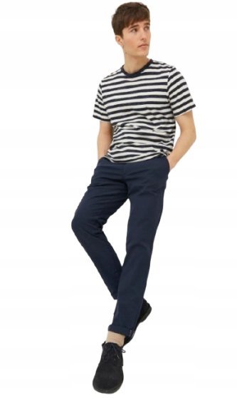 JACK&JONES SPODNIE CASUAL CHINOS PROSTE Z MANKIETEM 30/32 1N2A
