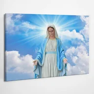 Ikony i obrazy sakralne - Statua Matki Bożej Łaskawej na niebie - obraz polycanvas, 80x60 - miniaturka - grafika 1