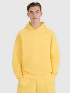 Bluzy damskie - 4F Bluza dresowa nierozpinana z kapturem uniseks - zółta S - miniaturka - grafika 1
