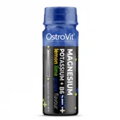 Witaminy i minerały dla sportowców - OSTROVIT Ostrovit Magnesium Potassium B6 Shot 80 ml Wsparcie mięśni i układu nerwowego z magnezem, potasem i witaminą B6 - miniaturka - grafika 1