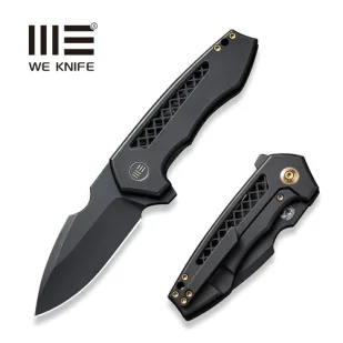 Nóż składany WE Knife Harpen Black Titanium, Black Stonewashed CPM 20CV by Michael Burch (WE23019-1) - Noże - miniaturka - grafika 1