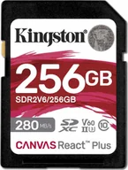 Karty pamięci - Karta Kingston Canvas React Plus SDXC 256 GB Class 10 UHS-II/U3 V60 SDR2V6/256GB - miniaturka - grafika 1