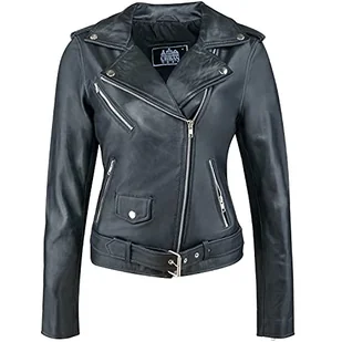 Urban Leather Kurtka damska Biker Perfecto Ladies, S, czarny UR-130 - Kurtki damskie - miniaturka - grafika 1